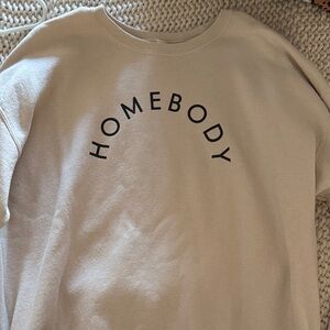 Beige 'Homebody' Sweatshirt